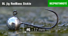 Bezprotihrotý jig REDBASS Sickle #6 - 17 mm