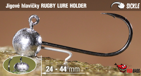 Jigové hlavičky REDBASS Sickle RUGBY - LURE HOLDER