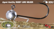 Jigová hlavička REDBASS Sickle RUGBY - LURE HOLDER #1 - 24 mm