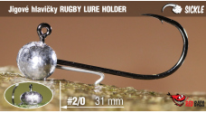 Jigová hlavička REDBASS Sickle RUGBY - LURE HOLDER #2/0 - 31 mm