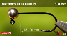 Wolframový jig RedBass Sickle #4 - 20 mm