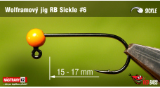 Wolframový jig RedBass Sickle #6 - 17 mm