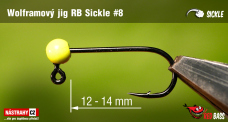 Wolframový jig RedBass Sickle #8 - 14 mm