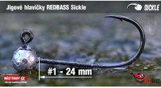 Jigová hlavička REDBASS Sickle #1 - 24 mm