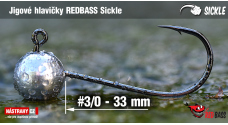 Jigová hlavička REDBASS Sickle #3/0 - 33 mm