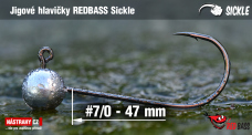 Jigová hlavička REDBASS Sickle #7/0 - 47 mm