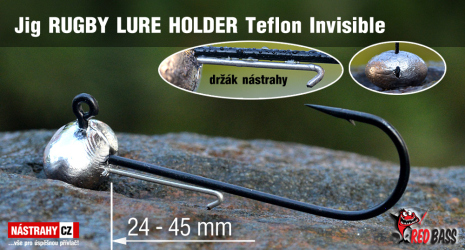 Jigová hlavička Teflon Invisible RUGBY - LURE HOLDER