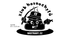 Rybářská samolepka Klub hovnochytů