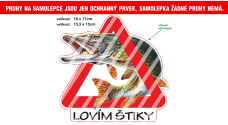 Rybářská samolepka LOVÍM ŠTIKY