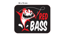 Rybářská samolepka REDBASS BLACK