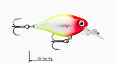 Wobler jednodílný X-Light Crank Mid Runner 3,5 cm RAPALA 