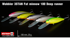 Wobler 3STAN Fat minnow 100 deep runner